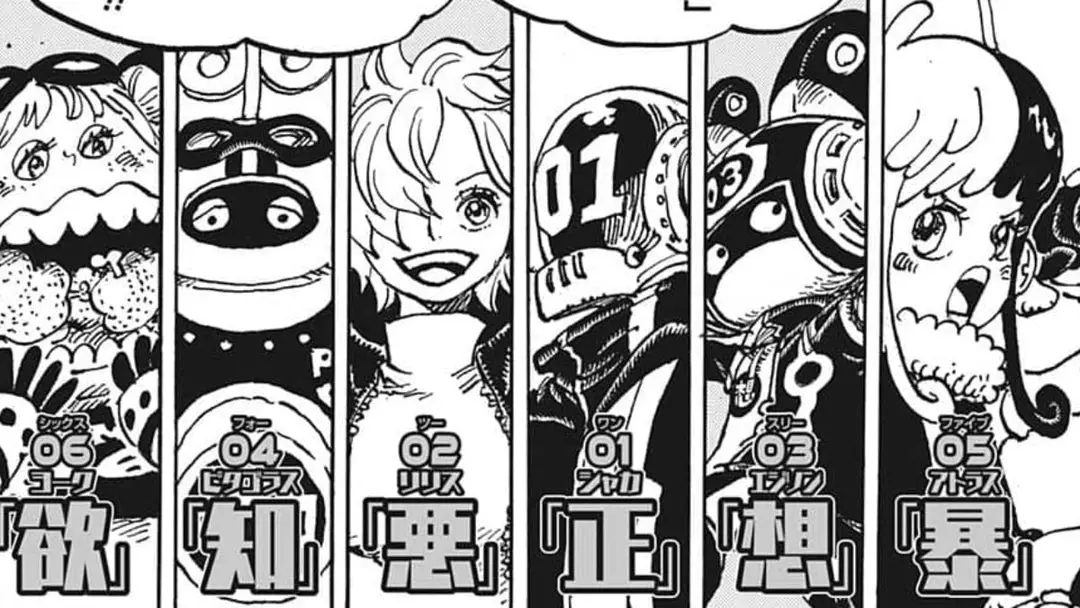 One Piece : classement des 6 satellites (corps) de Vegapunk !