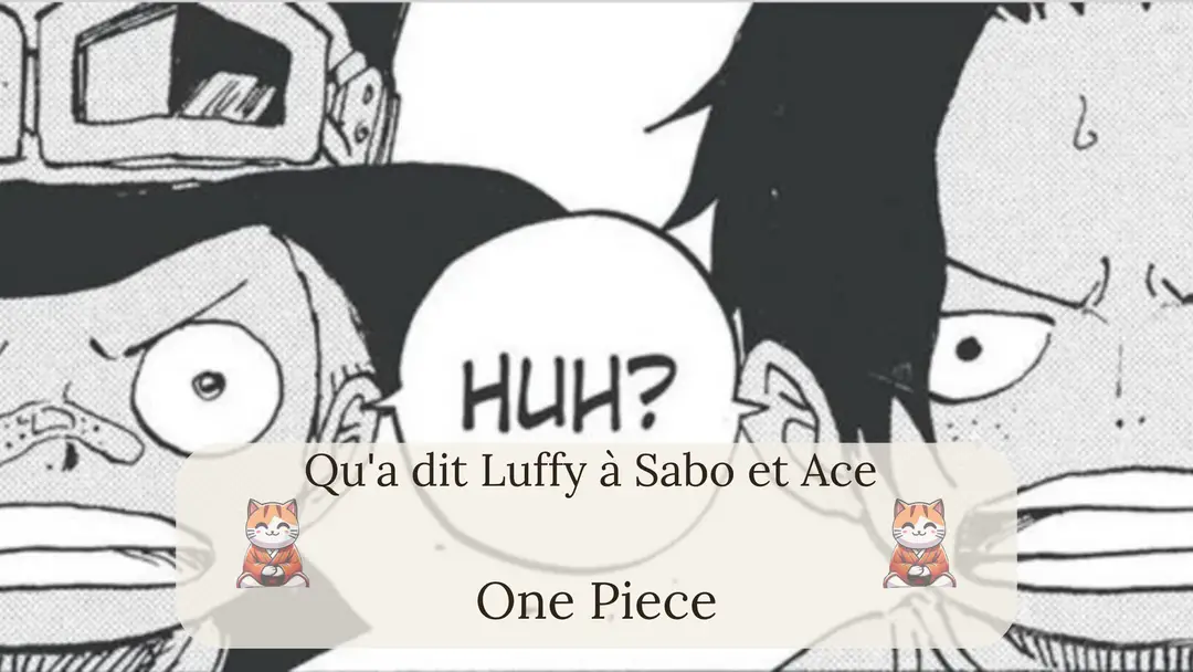 Qu'a dit Luffy à Sabo et Ace dans One Piece ?