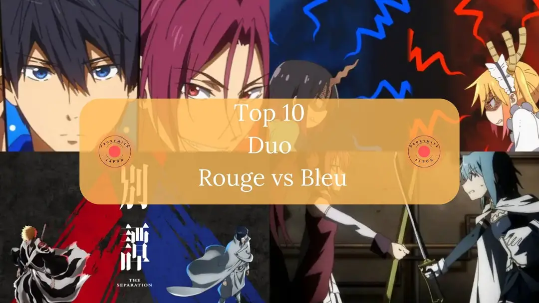 Top 10 des duos de personnages d’anime rouges et bleus