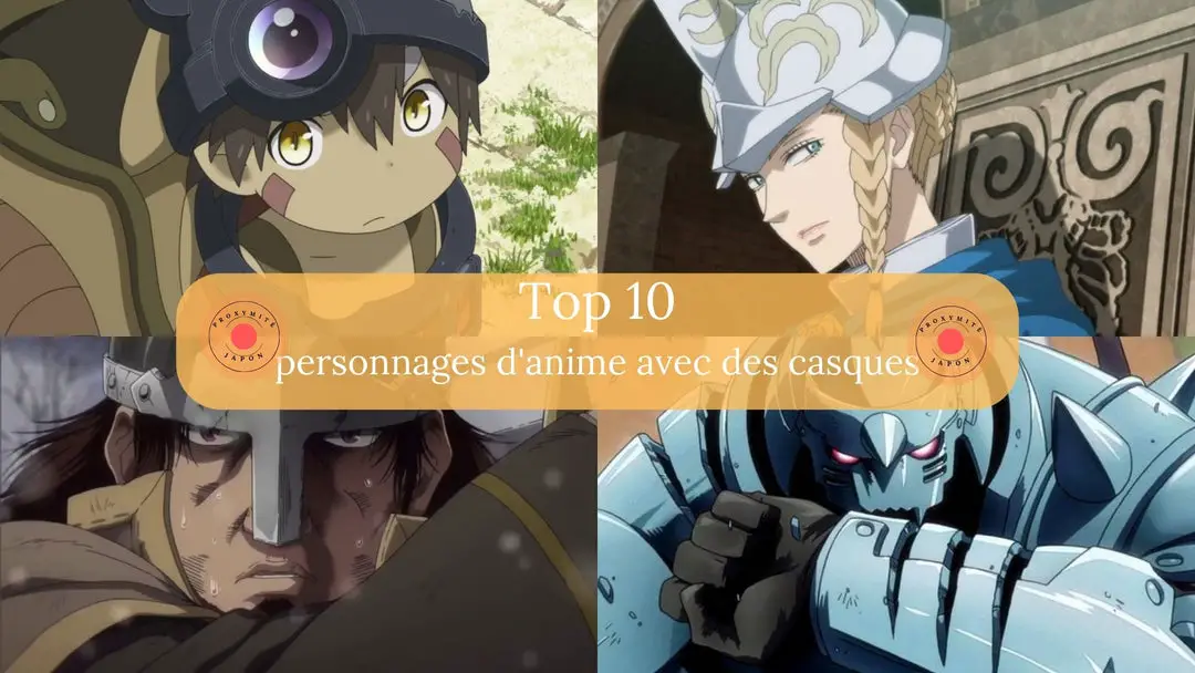 10 personnages d'anime avec des casques