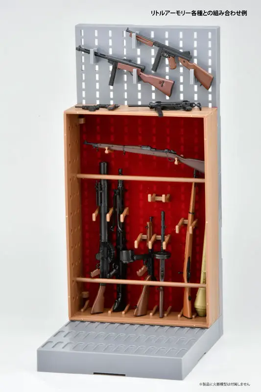 LittleArmory [LD042] Gun Rack F - Classical Gun Rack 1/12 Plastic Model