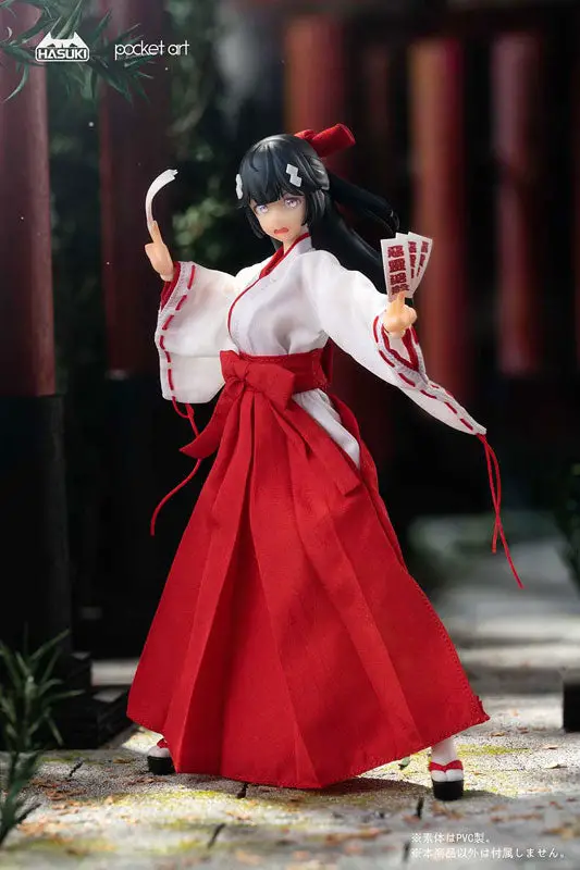 pocket art Series PA005 Exorcism Shrine Maiden Tsubaki 1/12 Complete Model Action Figure