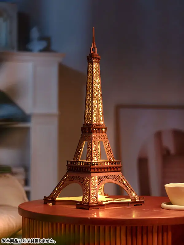 DIY Wood Puzzle Eiffel Tower at Night Handmade Kit