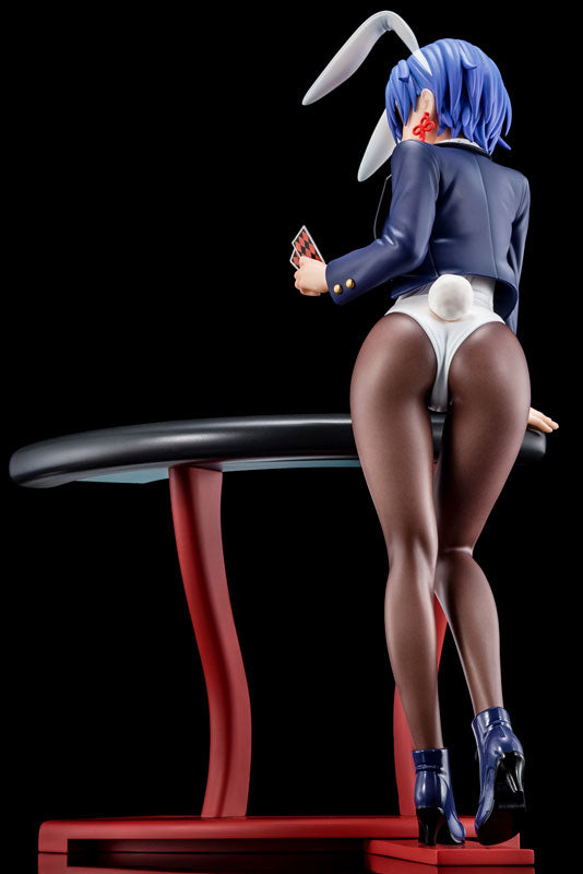 1/6 scaled pre-painted figure of The Demon Sword Master of Excalibur Academy Sakuya Sieglinde wearing lapis lazuli blue bunny costume with Nip Slip Gimmick System