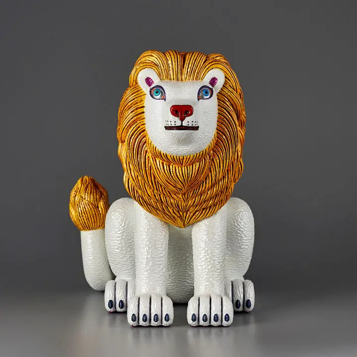 Atsuhiko Misawa ANIMALS Lion Gold Soft Vinyl Complete Model