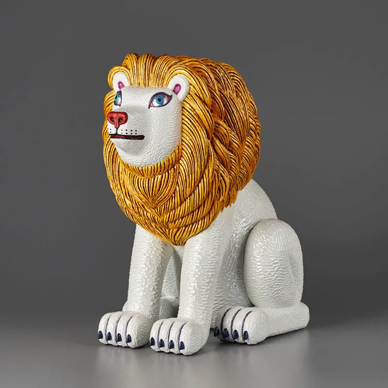 Atsuhiko Misawa ANIMALS Lion Gold Soft Vinyl Complete Model