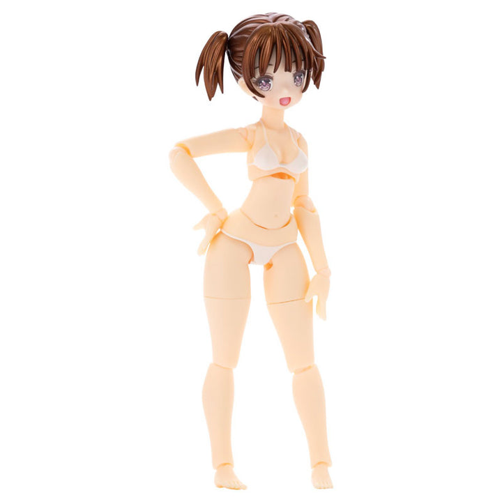 1/12 "Bikini Mates" Irumi Yoshino Brown Hair White Bikini Action Figure