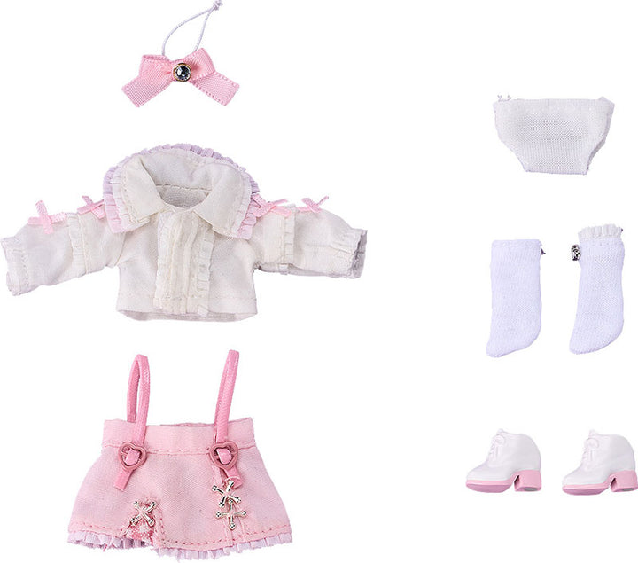 Nendoroid Doll Outfit Set Suspender Skirt Set (White & Pink)