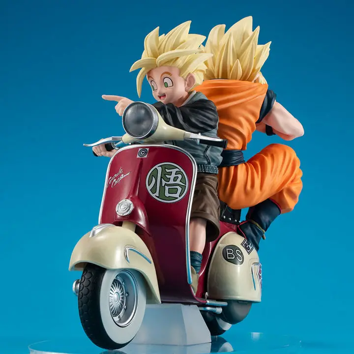 Desktop Real McCoy EX Dragon Ball Z Super Saiyan Son Goku & Super Saiyan Son Gohan & Bike