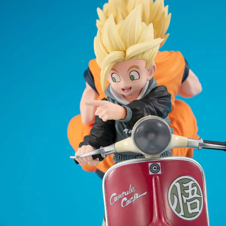 Desktop Real McCoy EX Dragon Ball Z Super Saiyan Son Goku & Super Saiyan Son Gohan & Bike