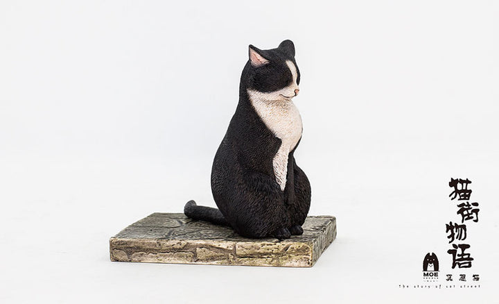 "The Story of Cat Street" Meditation Cat Ver. Black White 1/6