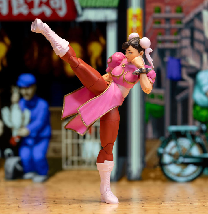 Street Fighter Chun Li Pink Deluxe Action Figure 1/12 Scale