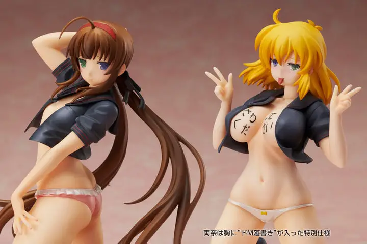 Senran Kagura NEW WAVE G Burst Reproduction Edition Ryobi x Ryona Bare Body Sailor Uniform Ver. Set 1/10 Figures