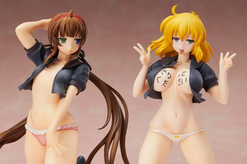 Senran Kagura NEW WAVE G Burst Reproduction Edition Ryobi x Ryona Bare Body Sailor Uniform Ver. Set 1/10 Figures