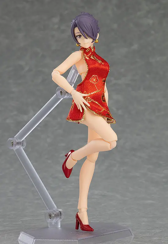 figma Styles Female Body (Mika) with Mini Skirt Chinese Dress Outfit 