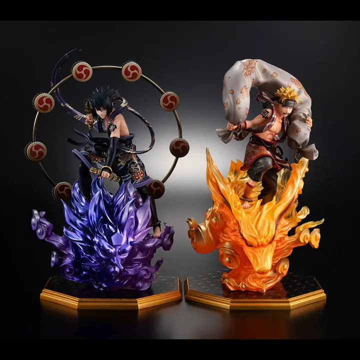  Precious G.E.M. Series NARUTO Shippuden Naruto Uzumaki Fujin & Sasuke Uchiha Raijin Set