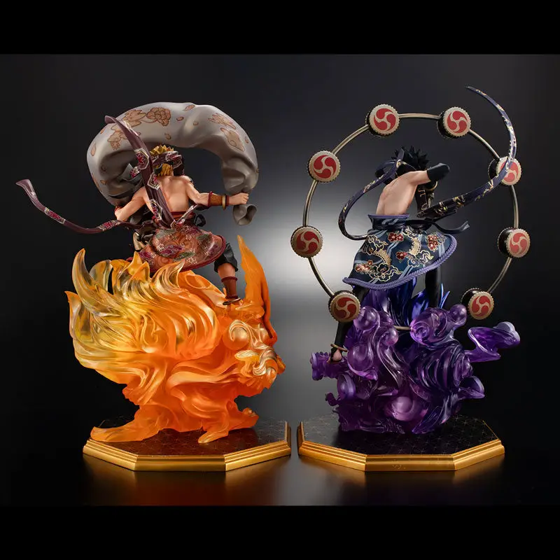  Precious G.E.M. Series NARUTO Shippuden Naruto Uzumaki Fujin & Sasuke Uchiha Raijin Set