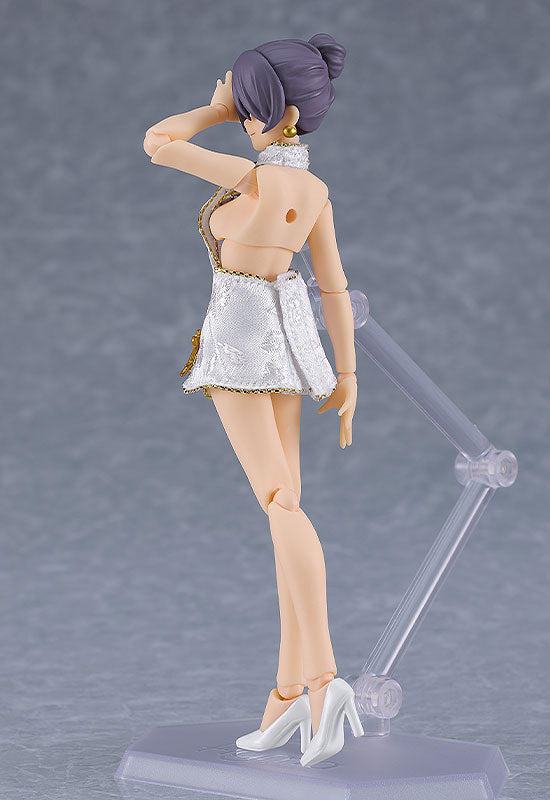 figma Female body (Mika) with Mini Skirt Chinese Dress Outfit (White)