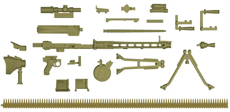 LittleArmory [LA064] MG3KWS Type 1/12 Plastic Model
